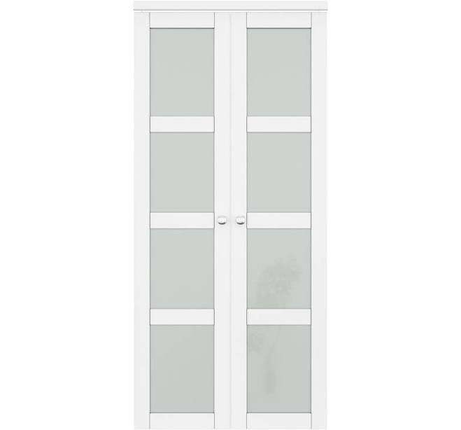 Ark Design 4-Lite Tempered Frosted Glass French Pivot Door