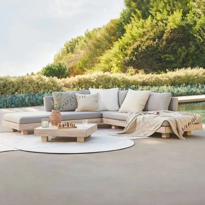 Article Lubek Modern Outdoor Furniture Sectional Sofa Set with Coffee Table