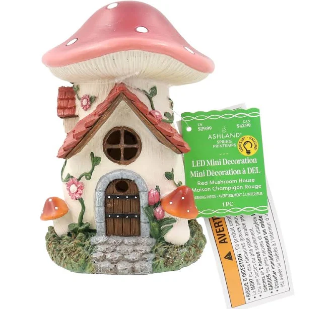 Ashland Mini LED Red Mushroom House