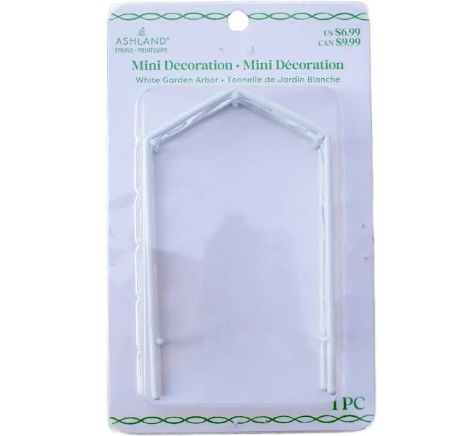 Ashland Mini White Metal Garden Arbor