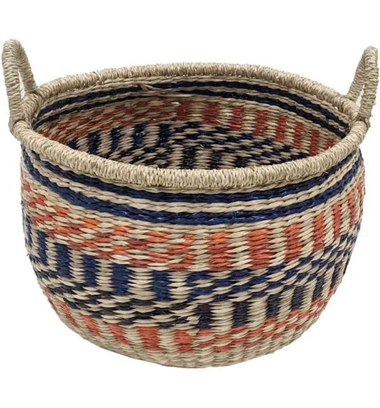 Ashland Multicolor Round Seagrass Basket