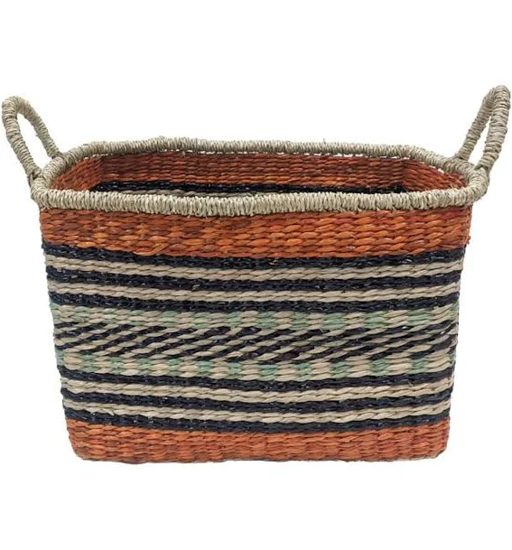 Ashland Multicolor Seagrass Tote Basket