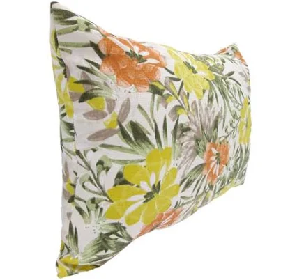At Home Mohana Floral Lumbar Outdoor Pillow