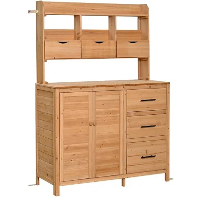 August Grove 65''H Outdoor Large Freestanding Kitchen Island