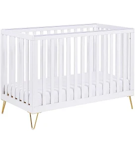 Babymore Ellie Dropside Cot Bed - White
