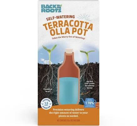 Back to the Roots Self-Watering Terracotta Olla Pot