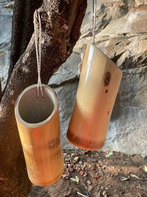 Bamboo Planter Set of 2 - Vertical