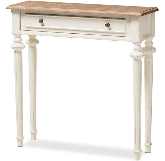 Baxton Studio Marquetterie Console Table
