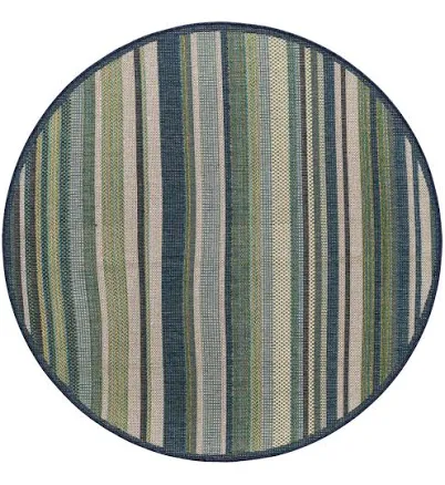 Beachcrest Home Tavon Striped Indoor / Outdoor Rug