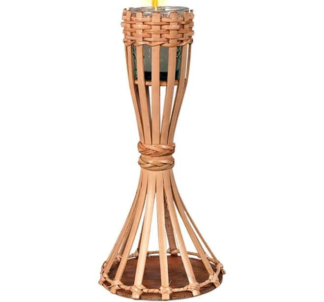 Beistle Bamboo Tabletop Torch with Candle