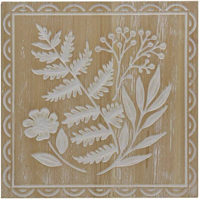 Belle Maison Foliage & Floral Print Wood Wall Décor