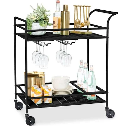 Best Choice Products 2-Tier Rolling Bar Cart