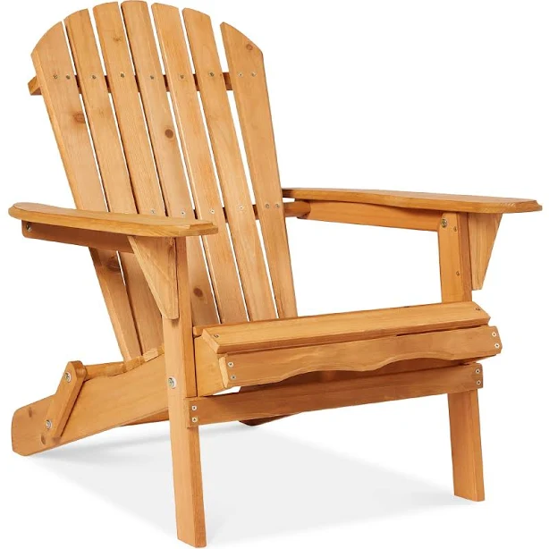 Best Choice Products Foldable Wooden Adirondack Chair