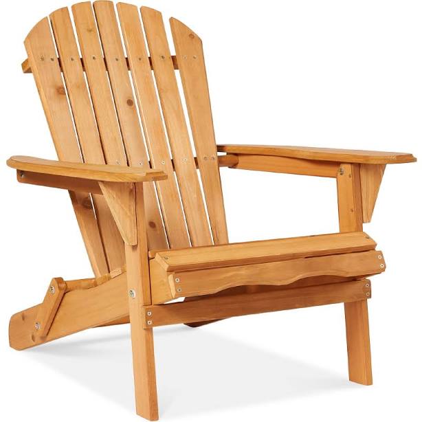 Best Choice Products Foldable Wooden Adirondack Chair