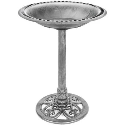 Best Choice Products Outdoor Rustic Pedestal Bird Bath Accent