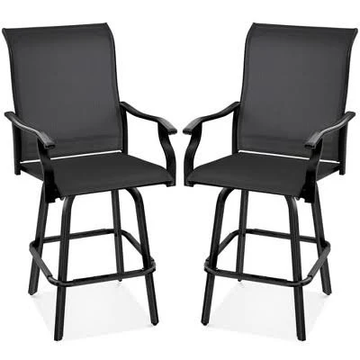 Best Choice Products Set of 2 Outdoor Swivel Bar Stools