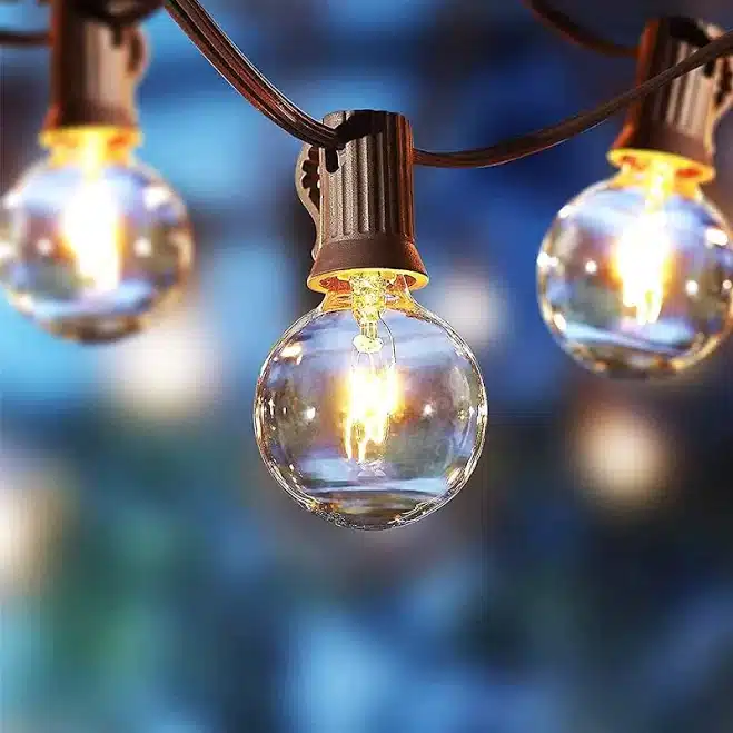 Better Homes & Gardens 20-Count Clear Glass Globe Outdoor Patio String Lights