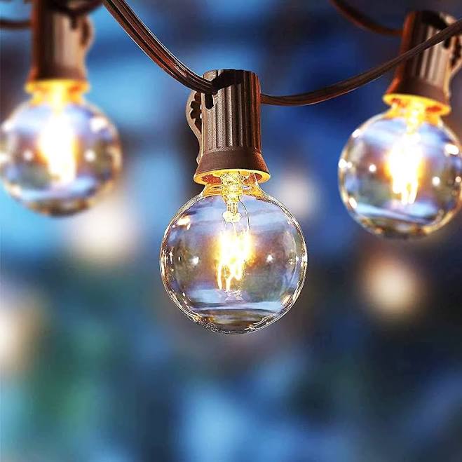 Better Homes & Gardens 20-Count Clear Glass Globe Outdoor Patio String Lights