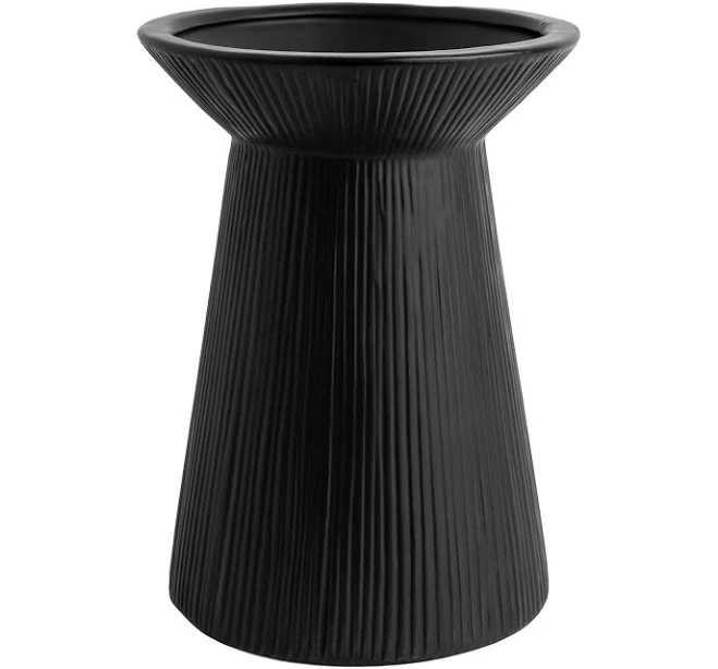 Better Homes & Gardens Angular Black Ceramic Decorative Vase
