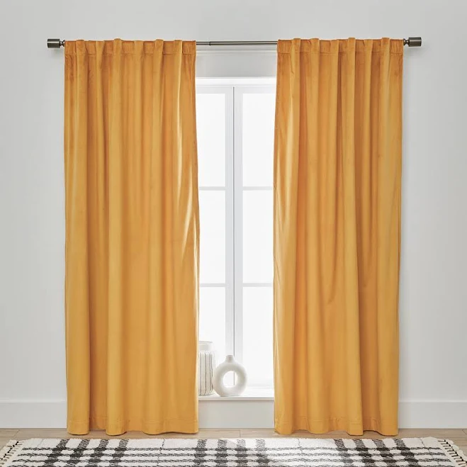 Better Homes & Gardens Dutch Velvet Solid 100% Blackout Single Curtain Panel