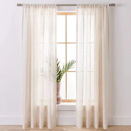 Better Homes & Gardens Light Filtering Linen Blend Rod Pocket Curtain