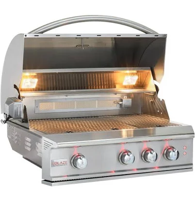 Blaze Professional 3-Burner Built-In Propane Gas Grill with Rear Infrared Burner