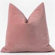 Blush Pink Velvet Pillow Cover, Soft Dusty Rose Cushion, Modern Euro Sham