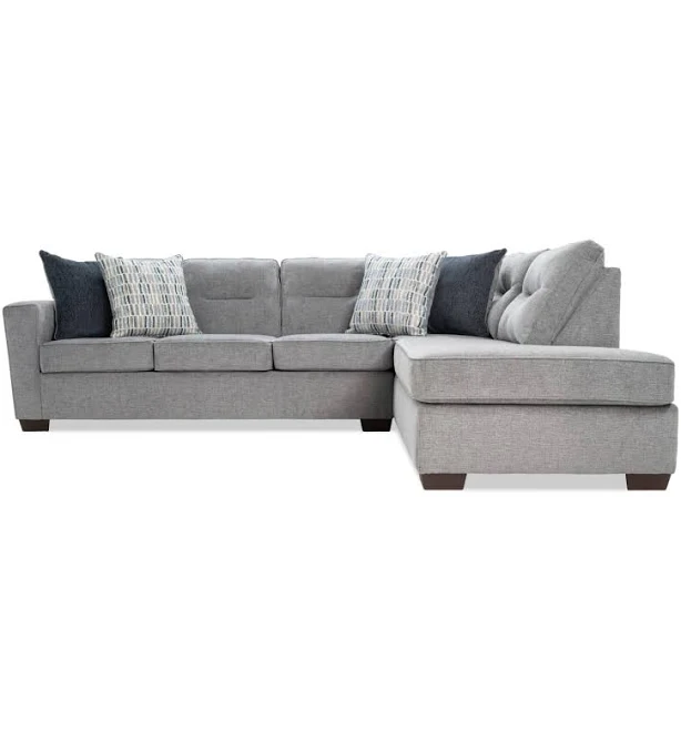 Bob's Discount Furniture Dylan 112'' 2 Piece Arm Facing Chaise Sectional