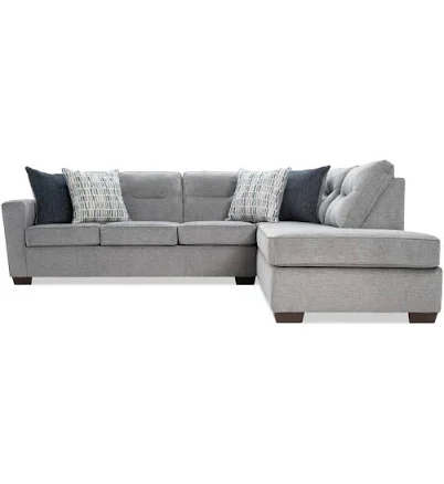 Bob's Discount Furniture Dylan 112'' 2 Piece Arm Facing Chaise Sectional