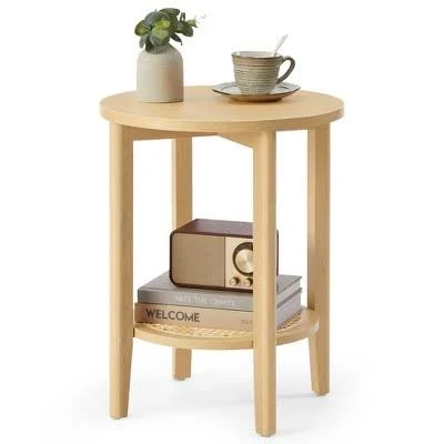 Boho 2-Tier Round Side Table