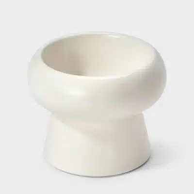 Boots & Barkley Ivory 16 fl oz Ceramic Angled Dog and Cat Bowl