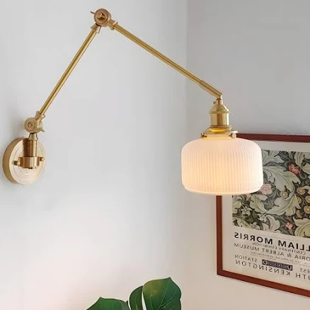 Brass Swing Arm Wall Lights