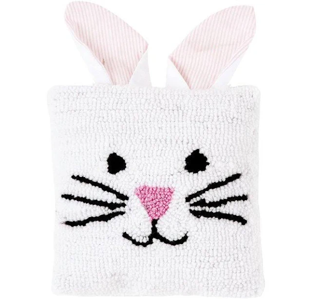 C&F Home Bunny Ears Hooked Spring Easter Petite Pillow