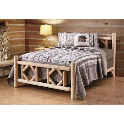 Castlecreek Diamond North American Cedar Log Bed Frame Size