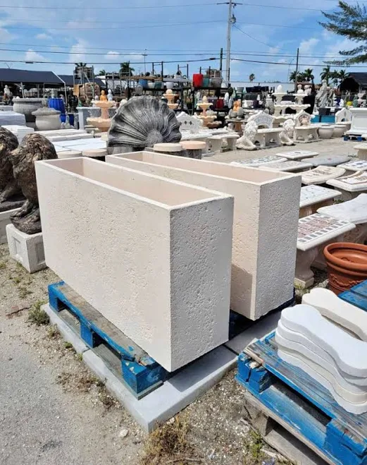 CB Stone Decor Concrete Rectangular Planter