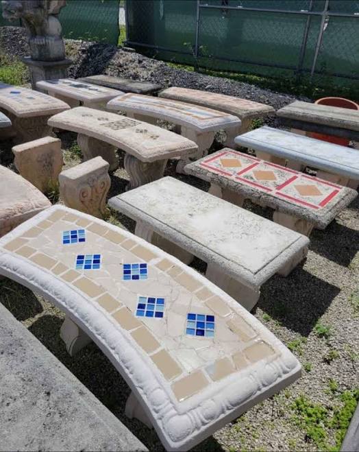 CB Stone Decor Large Concrete Bench