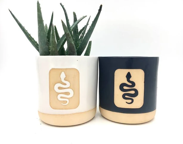 Ceramic Snake Plant Pot/Planter, 4 Sizes