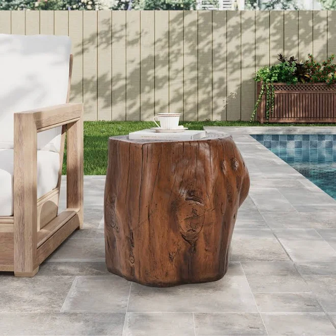 Christopher Knight Home MGO Tree-Stump Side Table
