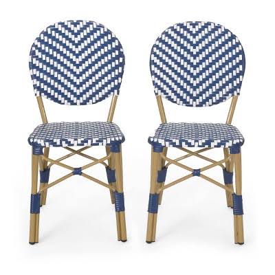 Christopher Knight Home Picardy Outdoor Aluminum French Bistro Chairs (Set of 2)