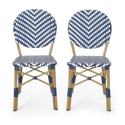 Christopher Knight Home Picardy Outdoor Aluminum French Bistro Chairs (Set of 2)