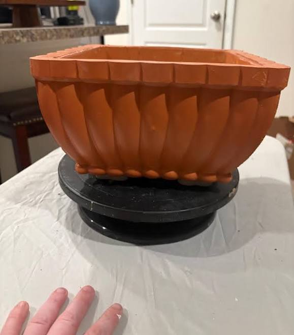 Classic Concrete Square Fluted Planter