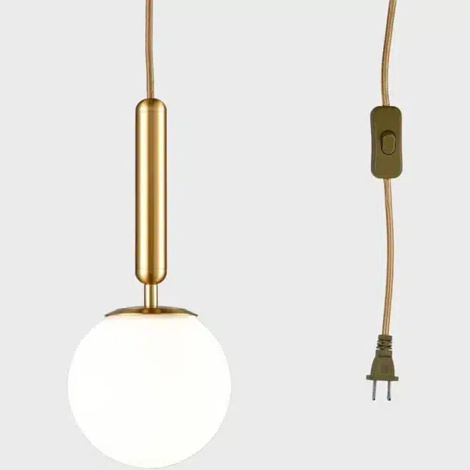 Claxy Modern Gold Plug-in Pendant Light