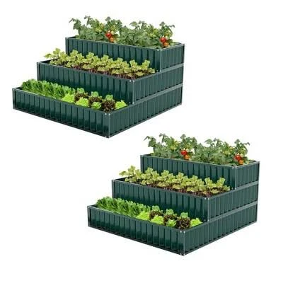 Costway 1/2 Pcs 3-Tier Raised Garden Bed