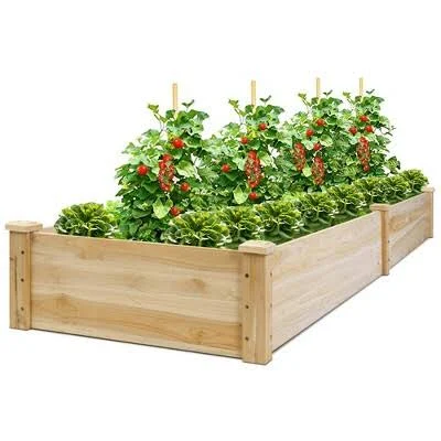Costway Wooden Raised Garden Bed