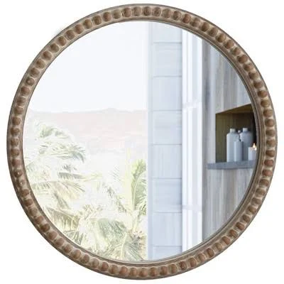 COZAYH Distressed Wood Frame Accent Mirror