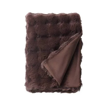 Crafted by Catherine Bubble Faux Fur Throw Blanket