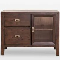 Crate & Barrel Morris Chocolate Brown Credenza