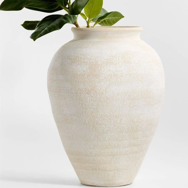 Crate & Barrel Ophelia Matte Black Large Vase