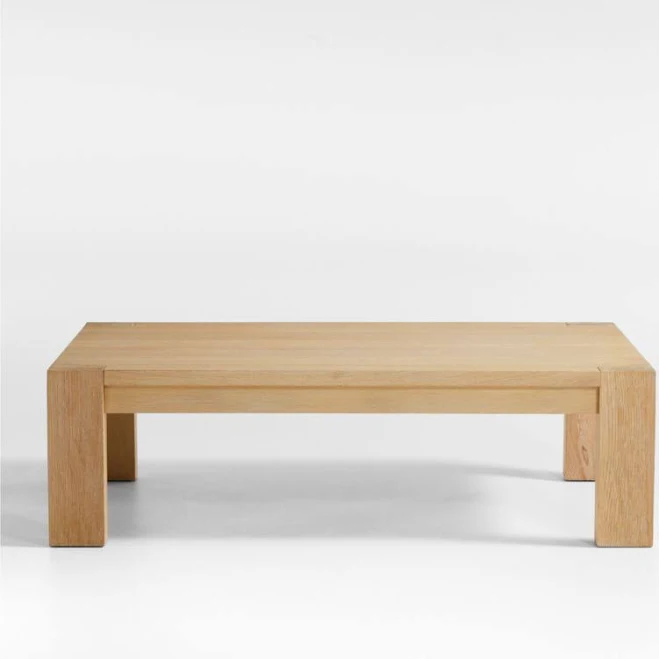 Crate & Barrel Terra Natural White Oak Wood 54