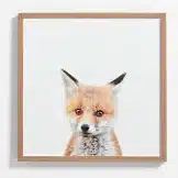 Crate & Kids Baby Fox Framed Wall Art Print